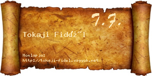 Tokaji Fidél névjegykártya